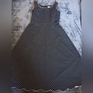 Coldwater Creek Black and White Polka Do8t Dress